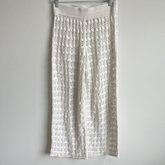 Abercrombie & Fitch Crochet Swim Cover Up Wide Leg Pants Women’s Small - Picture 2 of 15